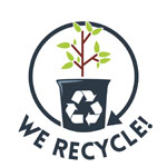 Phocathumbnail Agricultural Plastics Recycling Icon with WE RECYCLE